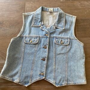 Zana Di Denim Jacket 18/20 Blue Dream Catcher Patch 100% Cotton Sleeveless